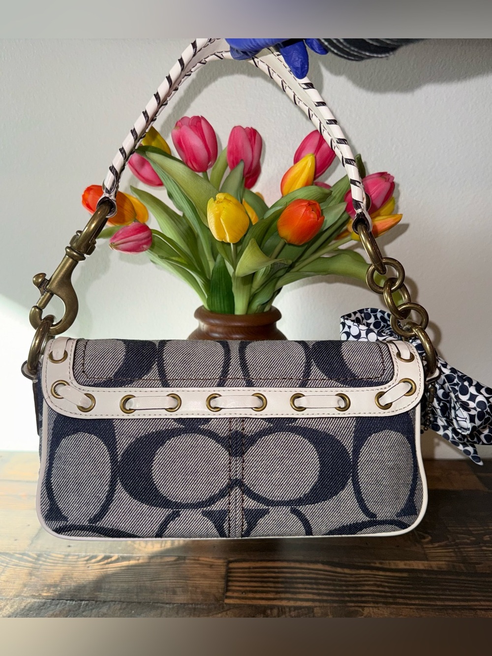 πNWOT COACH DENIM MINI CARLY LEGACY SHOULDER BAG VINTAGE Y2K 65TH ANNIVERSARY!π - Picture 13 of 14